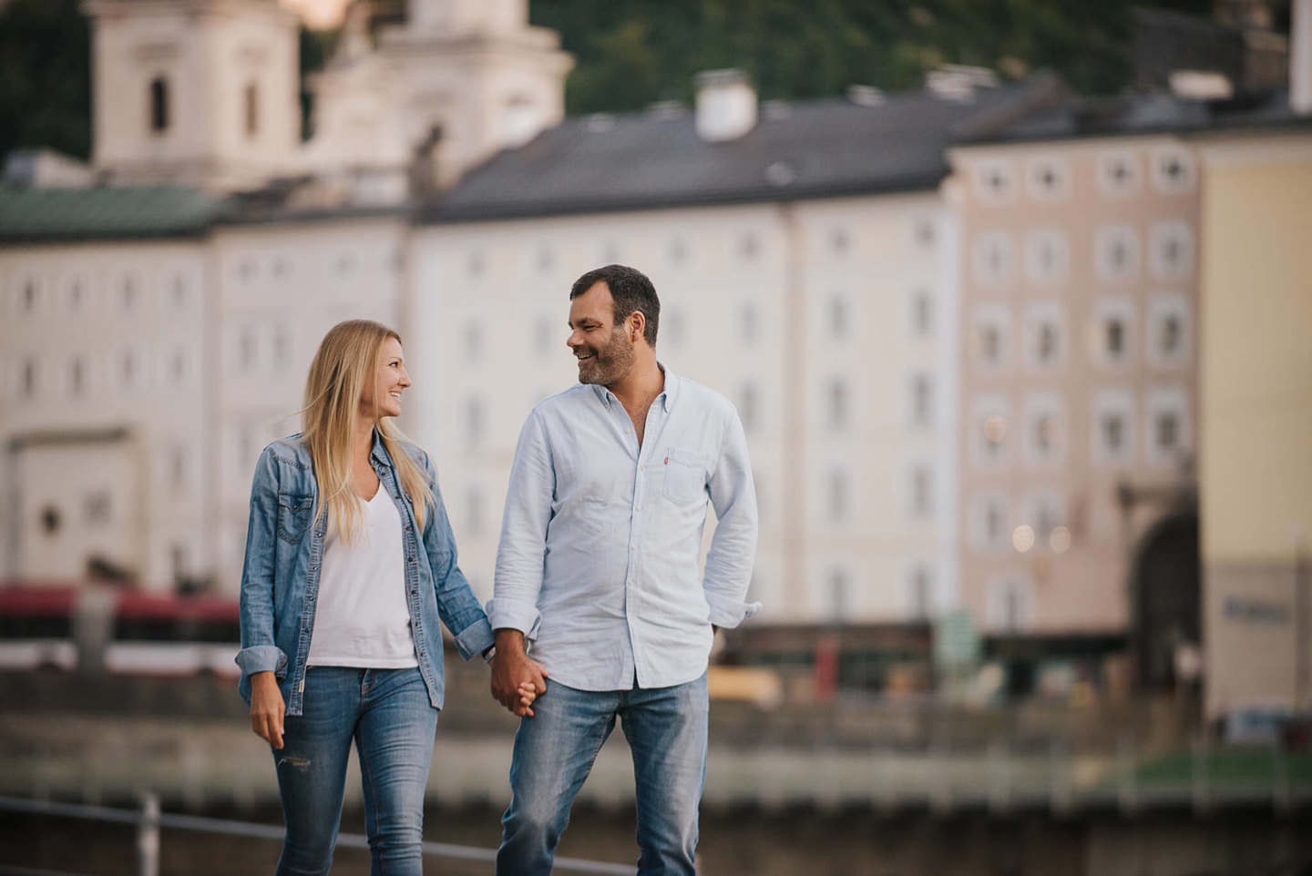 Fotografia de casal em Salzburg, Áustria, Graciela e Nuno